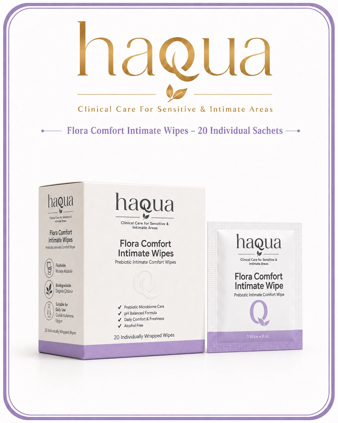 HAQUA Flora Comfort Intimate Wipes